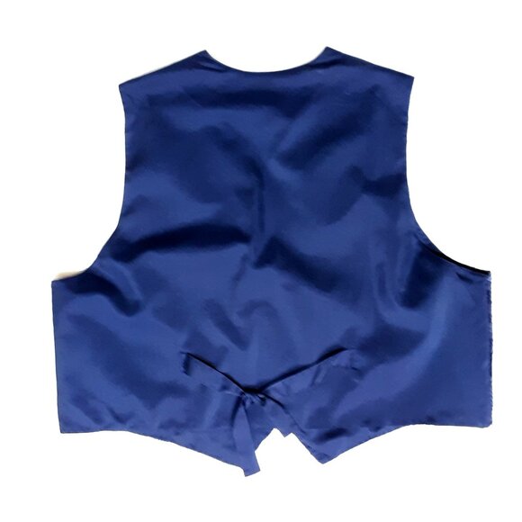 Quacker Factory Women's Vest Sequins Bird Houses Navy 1X - Picture 3 of 4